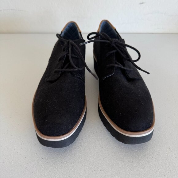 Dr. Scholl’s Black Suede Platform Oxfords | Lace-Up | Size 8.5 (Like New!) - Picture 2 of 7